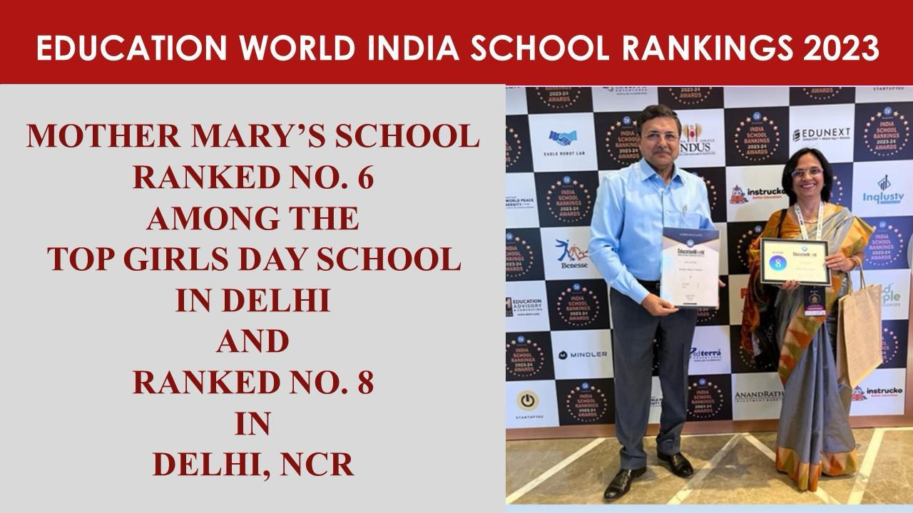 EDUCATION WORLD INDIA SCHOOL RANKINGS 2023