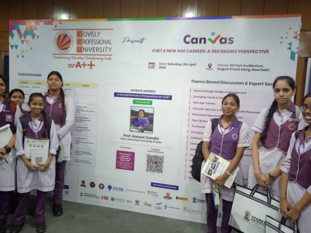 EDUCATIONAL VISIT – WORKSHOP  ‘CANVAS’- CUET AND NEW AGE CAREERS