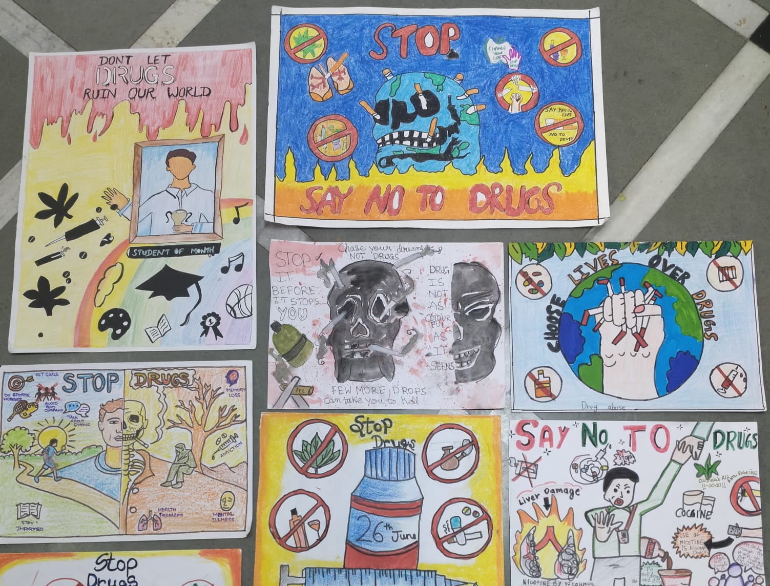 POSTER MAKING - SAY NO TO DRUGS