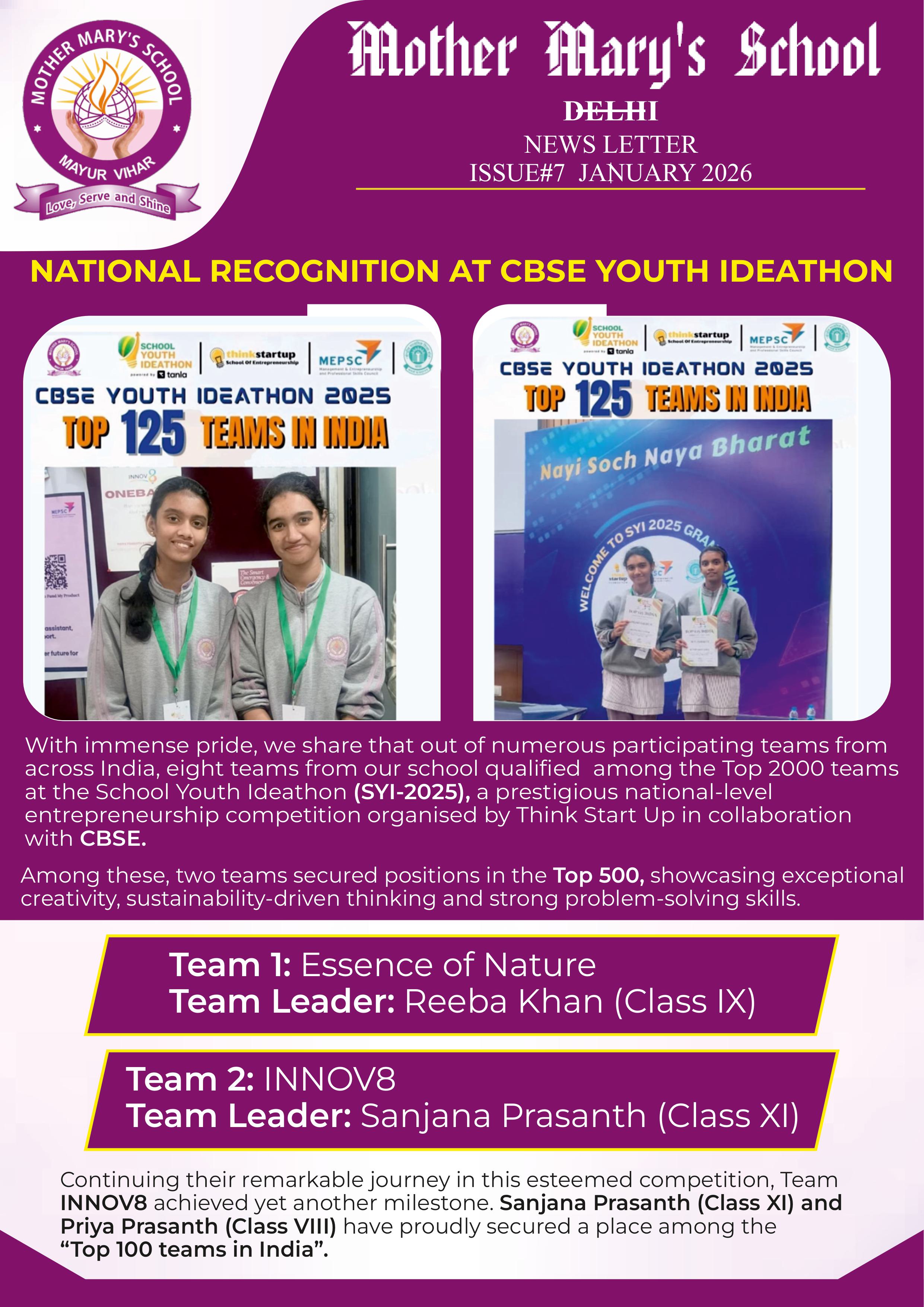 SCHOOL NEWSLETTER JANUARY 2026 ISSUE#9