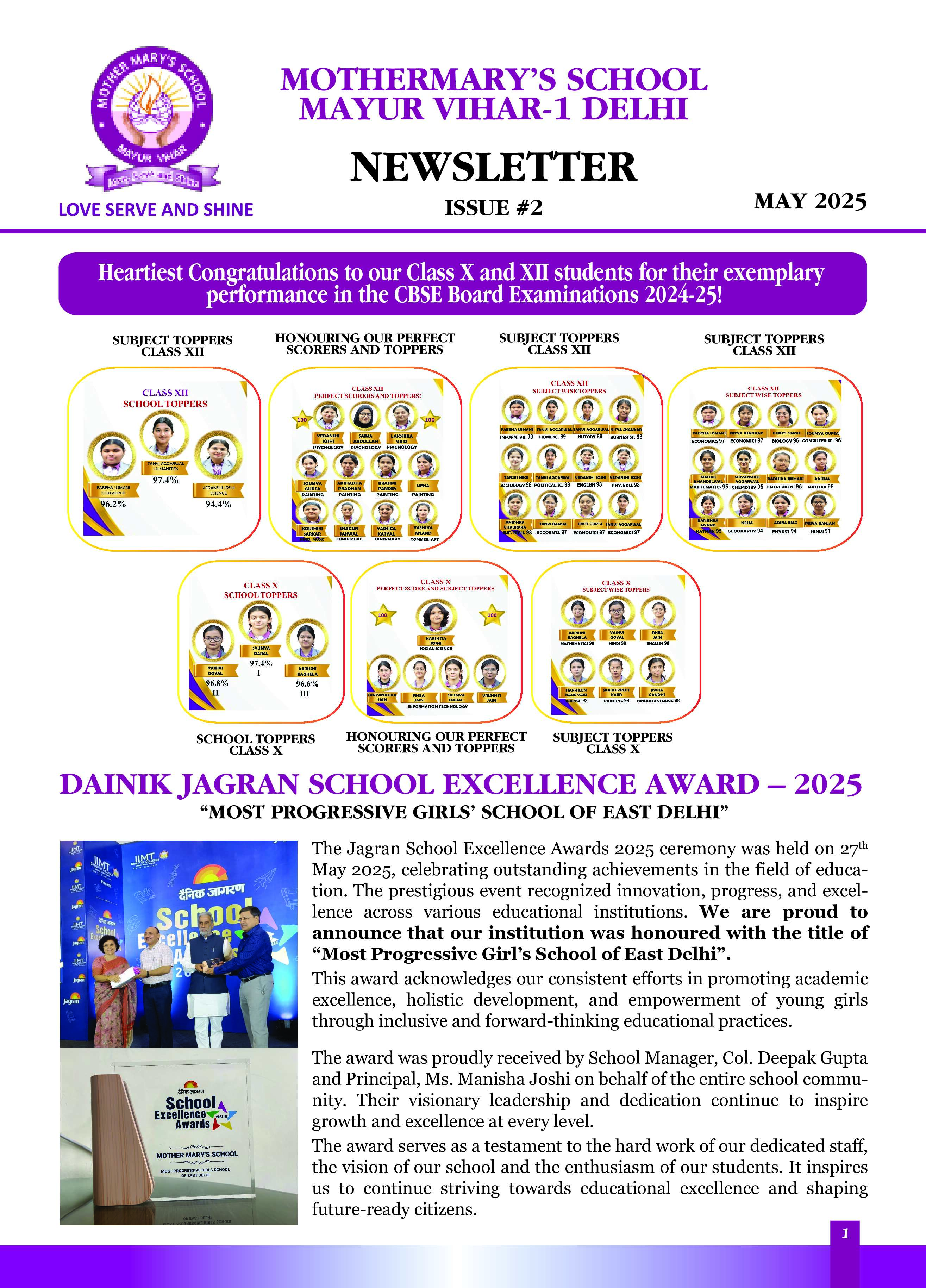 SCHOOL NEWSLETTER MAY ISSUE#2