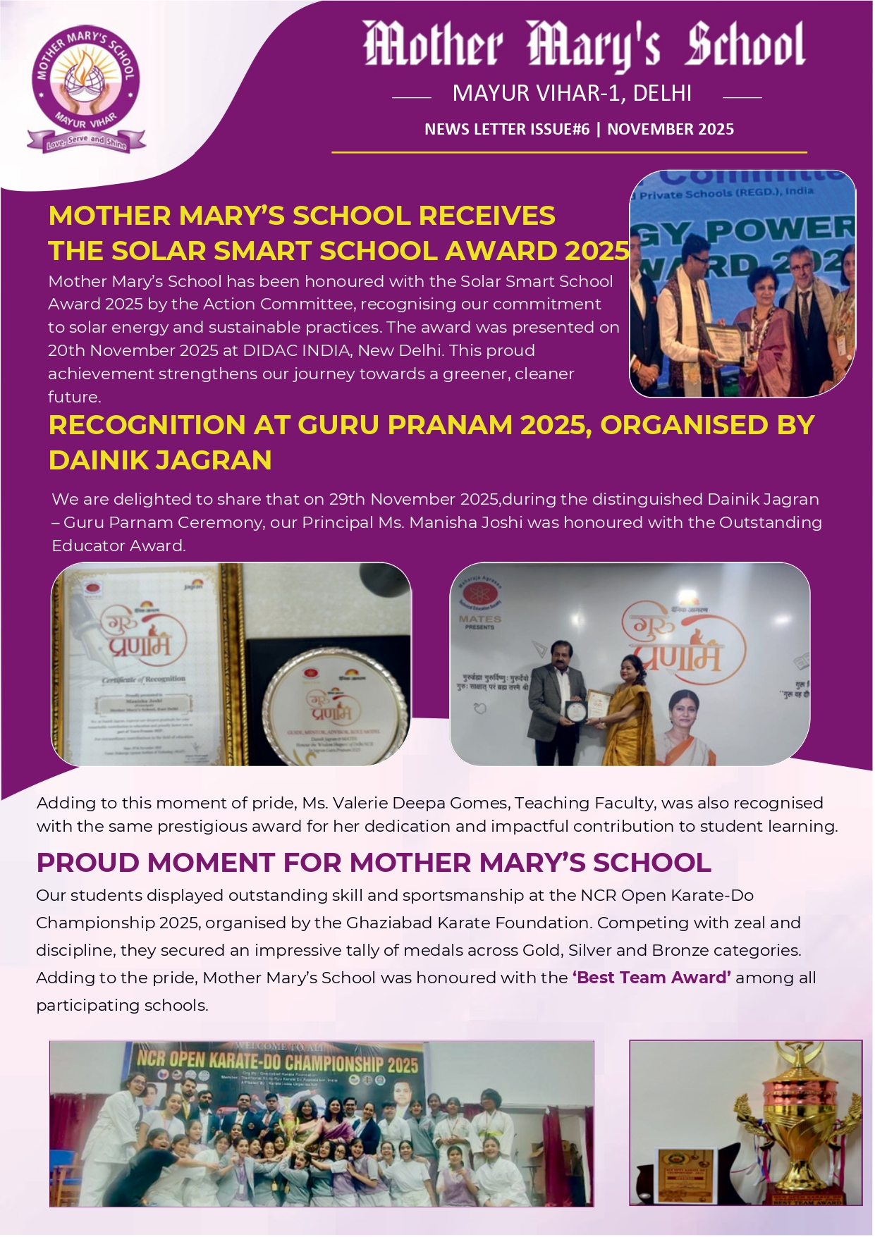 SCHOOL NEWSLETTER NOVEMBER ISSUE#7